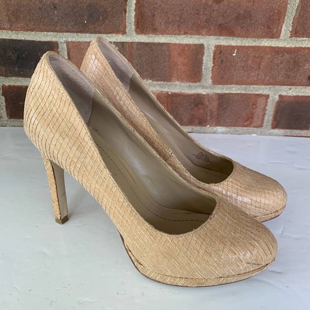 BCBGGeneration Tinas cream high heel pump